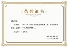 Certificate of Honor 3